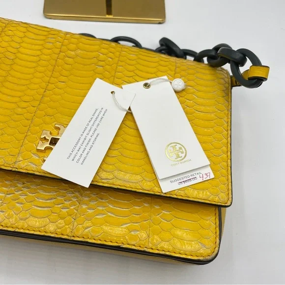 Tory Burch Mustard Mini Bag with Gold Accents - Picture 7 of 10